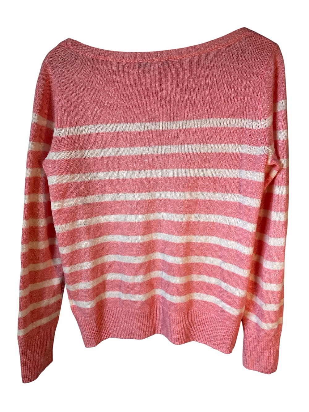 Vineyard Vines Cayman Striped Cashmere Linen Blend Preppy Sweater Small Pink - Picture 2 of 7